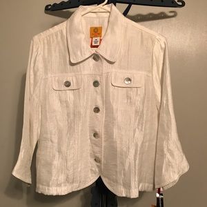 Ruby Rd White Blazer 14P NWT